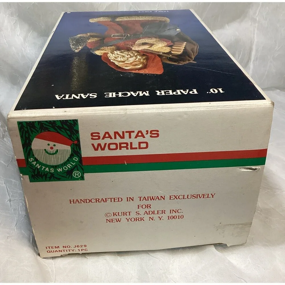 Kurt Adler Santa's World Paper Mache Santa Table Piece 10